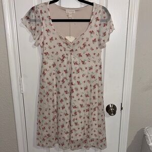 SEE YOU MONDAY Floral Cream Dress(Large)